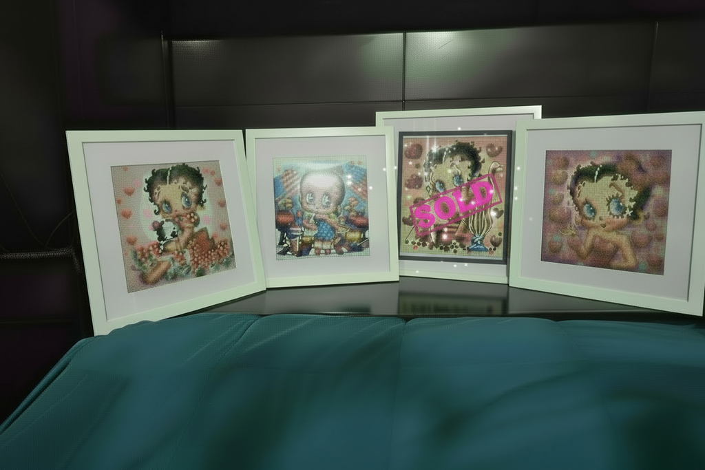 1 Betty Boop 3pc Collectable 5D Wall Art      (No Tax)